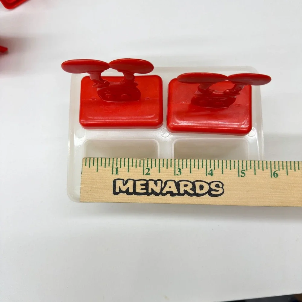 Vintage Disney Mickey Mouse Popsicle Mold‎ Set Red White 4 Slot Ice Pop Maker